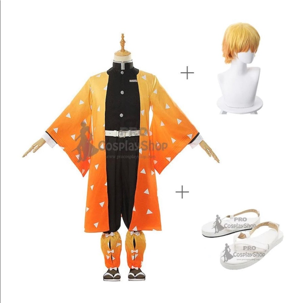 Full Zenitsu Costume from ProCosplay.  Brand new size small unopened